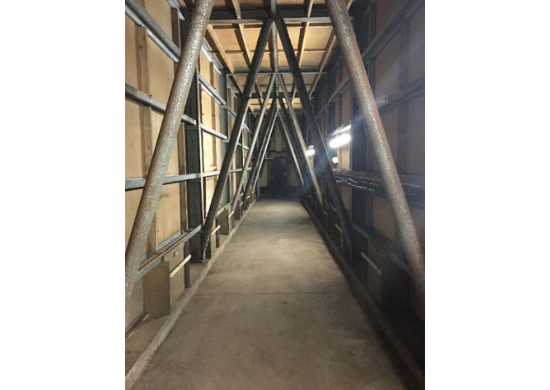 Inside a potato store after cleaning